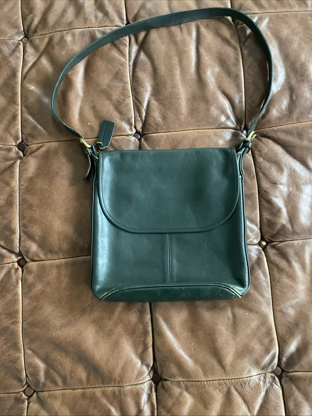 Vintage Pre 1994 Coach Bottle Green Whitney Made In USA